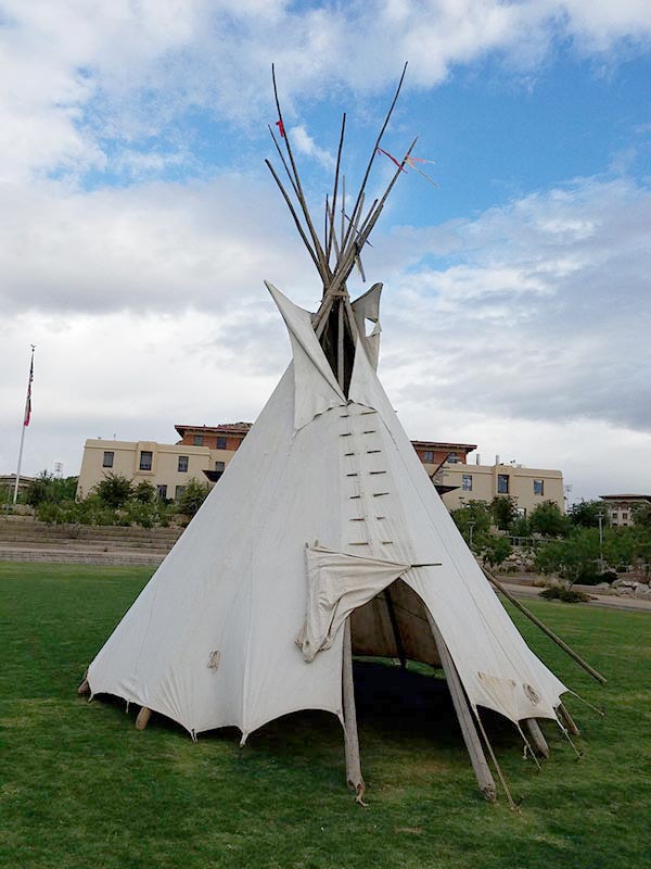 UTEP’s College of Liberal Arts is among the sponsors of the 2nd Annual Indigenous People’s Celebration: U.S.-Mexico Border, an event that consists of 10 presentations from noon to 1:30 p.m. weekdays through Oct. 23, 2020. In 2019, the UTEP student group, A.R.I.S.E. (Academic Revival of Indigenous Studies and Education) acknowledged Indigenous Peoples Day by setting up a teepee on Centennial Plaza. Photo: Courtesy 