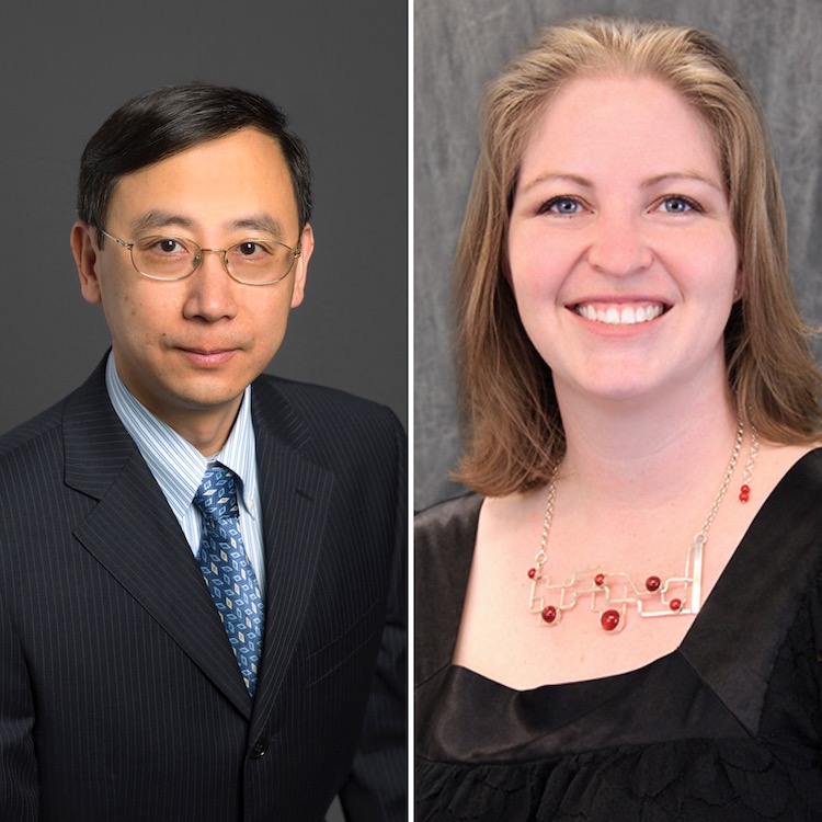 The University of Texas System Board of Regents honored Chuan (River) Xiao, Ph.D., associate professor of biochemistry; and Jessica Slade, Ph.D., assistant professor of instruction, teacher education, with one of the top teaching awards in Texas – The University of Texas System Board of Regents’ 2020 Outstanding Teaching Award (ROTA). They are among 27 faculty members representing all 14 UT academic and health institutions to receive the award.  