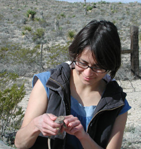 Cristina Campbell with Collard Lizard