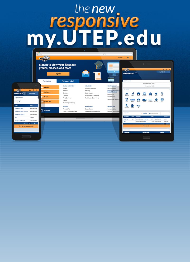The new responsive my.UTEP.edu