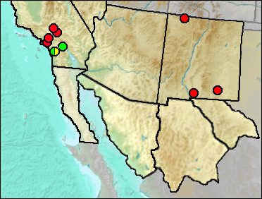 Pleistocene distribution of Antilocapra sp.