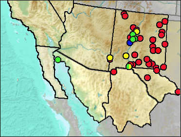 Pleistocene distribution of Equus niobrarensis