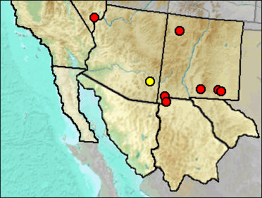Pleistocene distribution of Lepus townsendii.