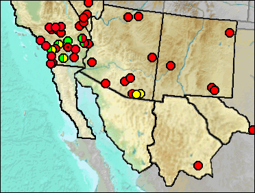 Regional Pleistocene distribution of Perognathus/Chaetodipus.