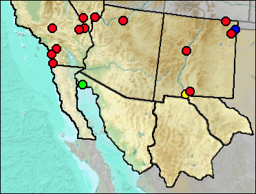 Pleistocene distribution of Spermophilus sp.