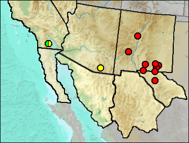 Regional Pleistocene distribution of Sylvilagus floridanus.