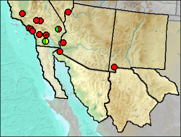 Regional Pleistocene distribution of Uta stansburiana