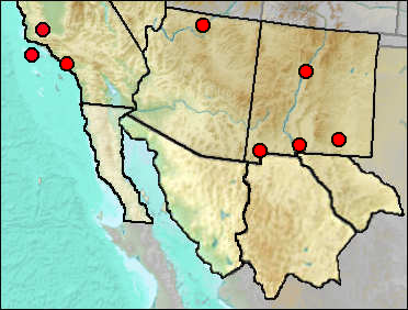 Pleistocene distribution of regional Falco peregrinus