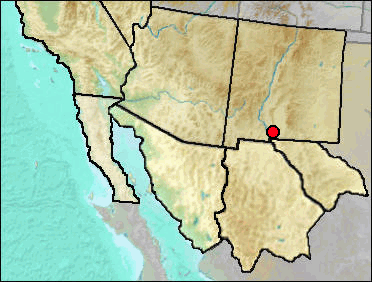 Pleistocene regional distribution of Pyelorhamphus molothroides.