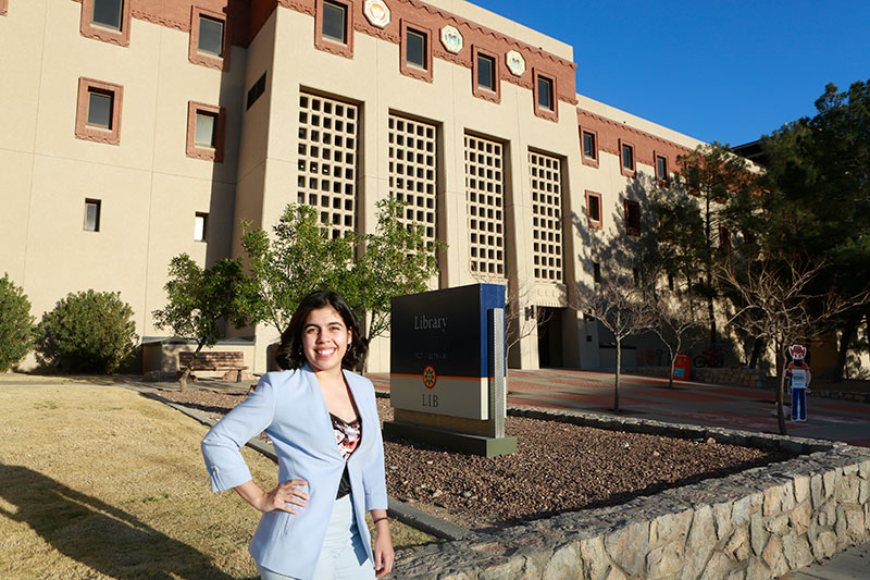 Recent UTEP graduate Aylin Duarte said she looked forward to her eight-month assignment in Argentina as a Fulbright U.S. Student Program English Teaching Assistant. She called this opportunity her next step to greater things. Photo: Laura Trejo / UTEP Communications 