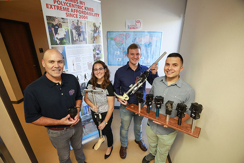 LIMBS International, a local nonprofit organization with a partnership with The University of Texas at El Paso’s College of Engineering, was awarded the 2019 Drucker Prize from more than 400 nationwide nonprofits. Founder and former CEO of LIMBS, Roger Gonzalez, Ph.D. (left), is Chair and professor in the Engineering Education and Leadership department at UTEP. Photo: JR Hernandez / UTEP Communications 