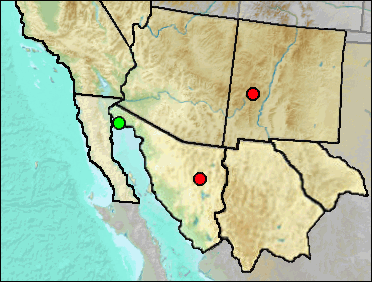 Regional distribution of Pleistocene fossil Kinosternon sp.