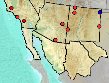 Regional Pleistocene distribution of Platygonus compressus