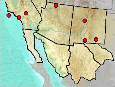 Pleistocene regional distribution of Eremophila alpestris