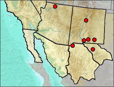 Pleistocene regional distribution of Pica hudsonia