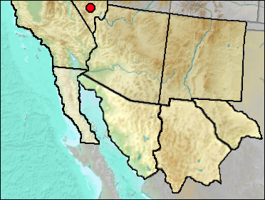 Location of Long Canyon Saddle Midden.