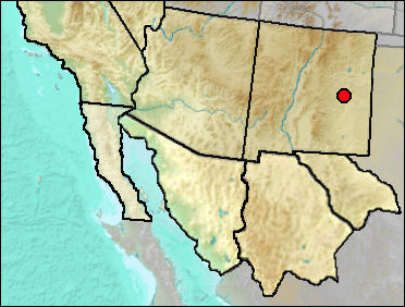 Location of the X-Bar-X Ranch site.