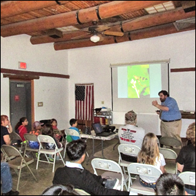 Dr. Dash presenting at the Bug Fest