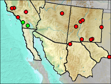 Regional Pleistocene distribution of Arctodus simus