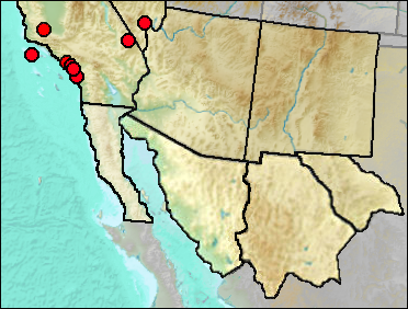 Regional Pleistocene distribution of Crotalus oreganus