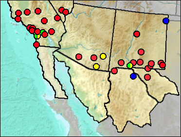 Regional Pleistocene distribution of Odocoileus sp.