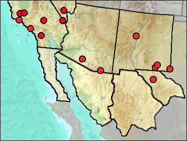 Regional Pleistocene distribution of Panthera atrox