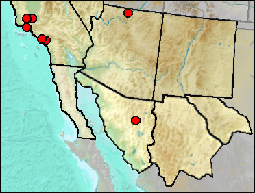 Regional Pleistocene distribution of Anas strepera