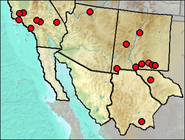 Pleistocene regional distribution of Bubo virginianus