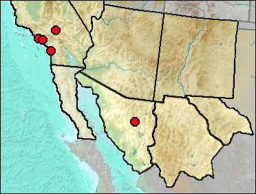 Regional Pleistocene distribution of Pelecanus erythrorhynchus