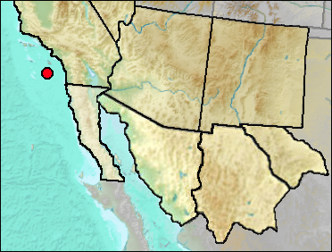 Location of San Clemente Island.