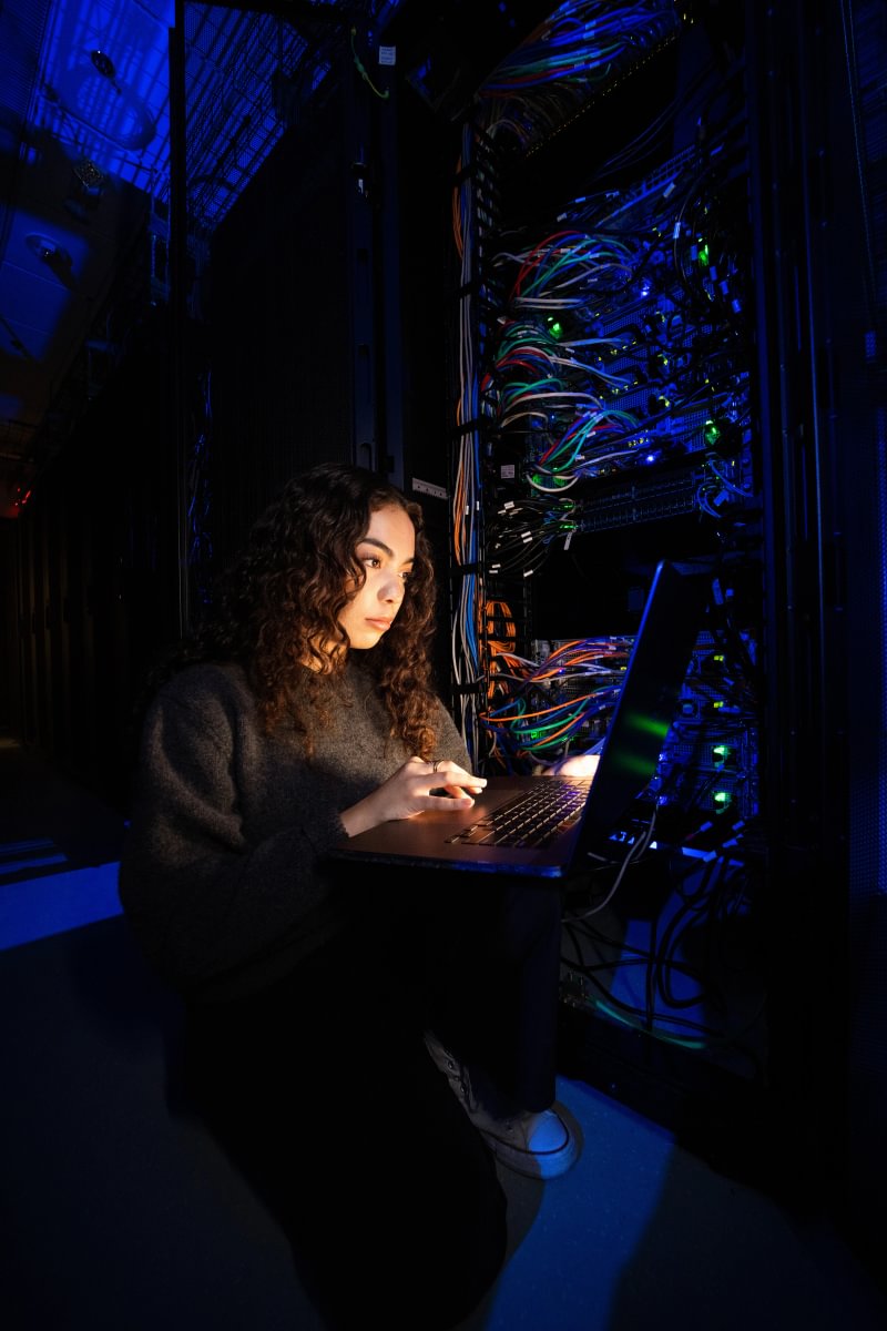 Server racks for UTEP high-performance computing.
