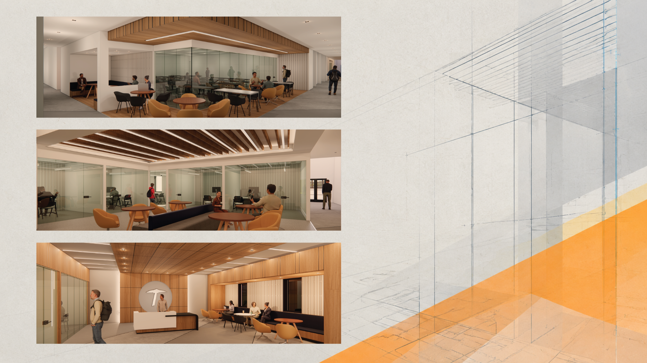 Conceptual renderings of planned third-floor classrooms and collaboration spaces in UTEP's Business Administration Building.