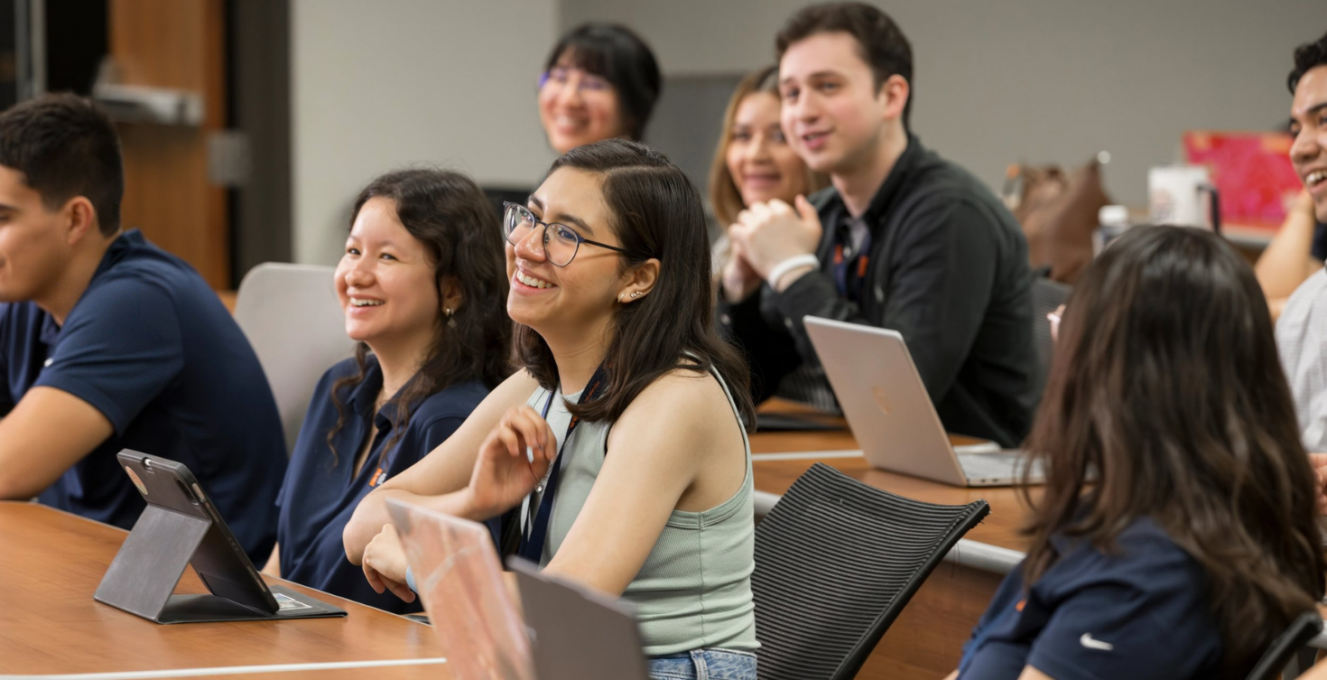 Professional MBA students in class