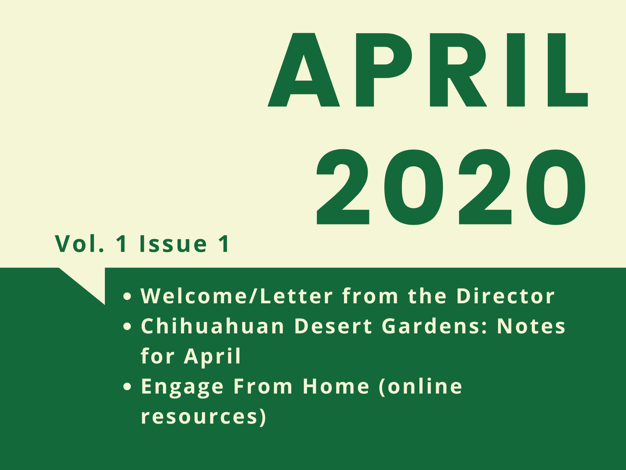 April 2020 newsletter