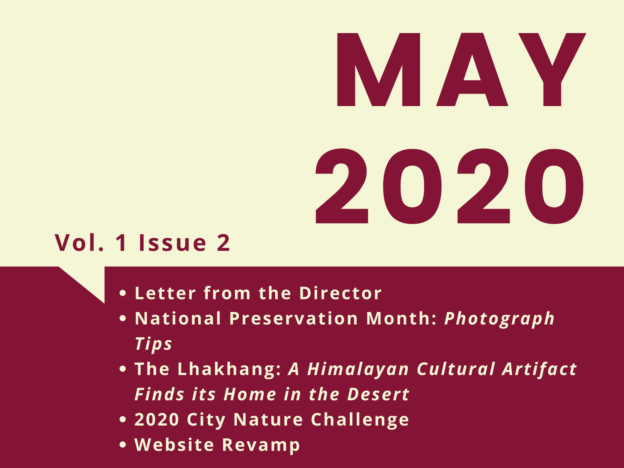 May 2020 newletter
