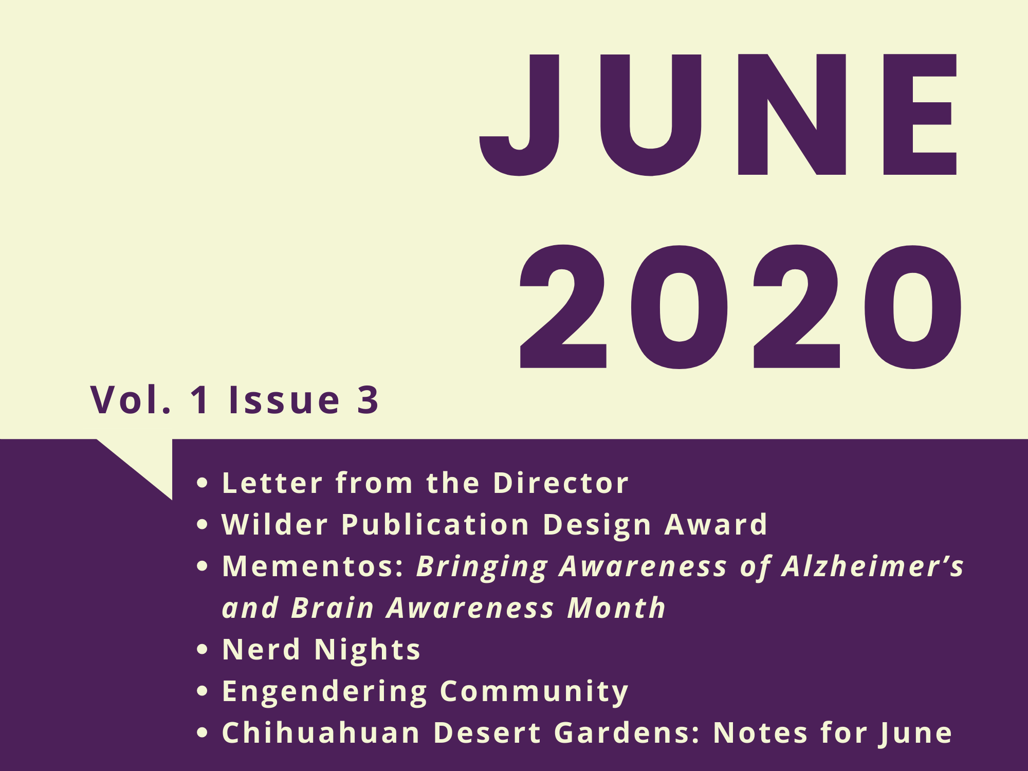 June 2020 newsletter