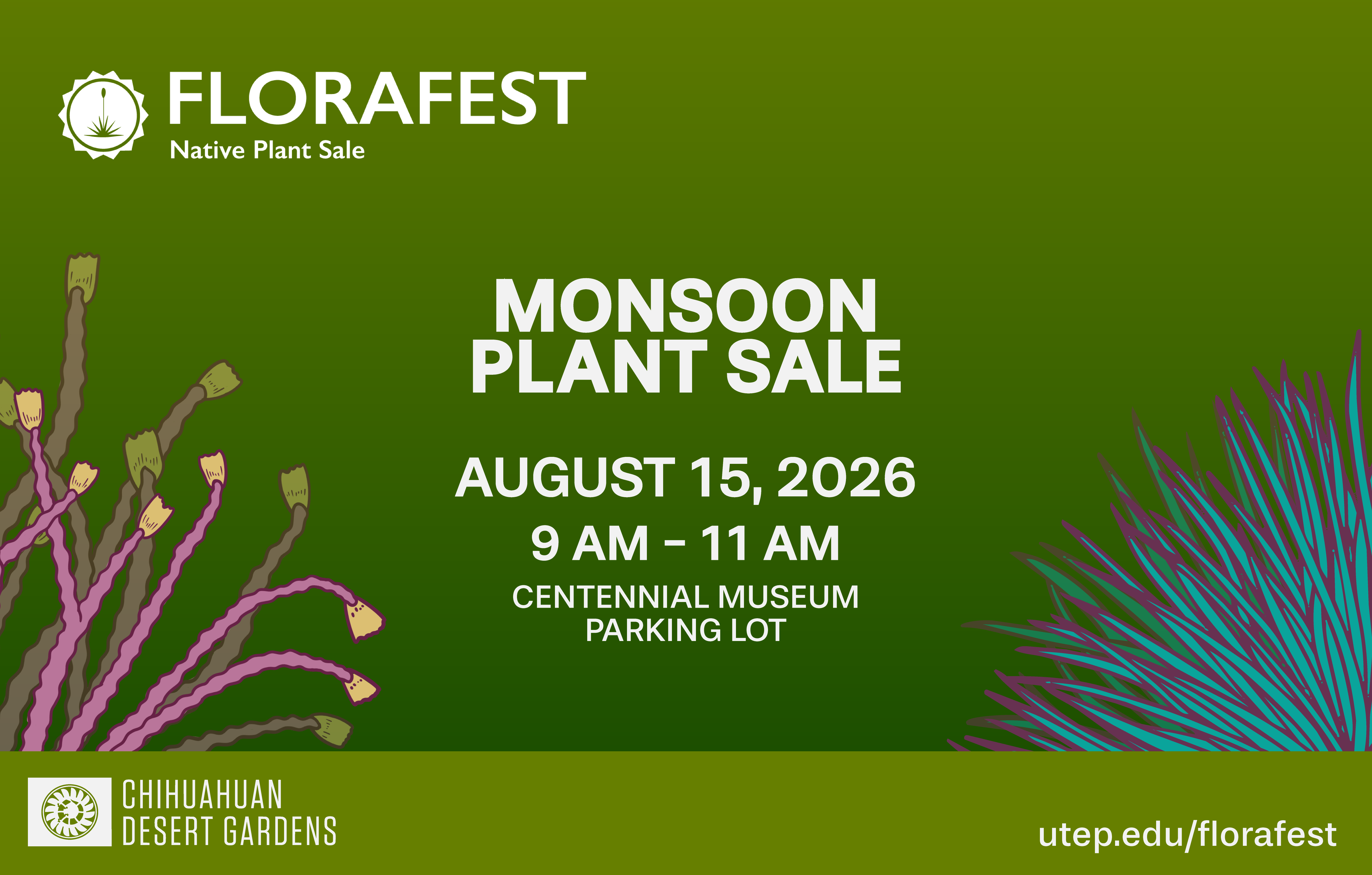 Flyer for Monsoon Sale. Sale is August 15 2026 from 9 am until 11 am