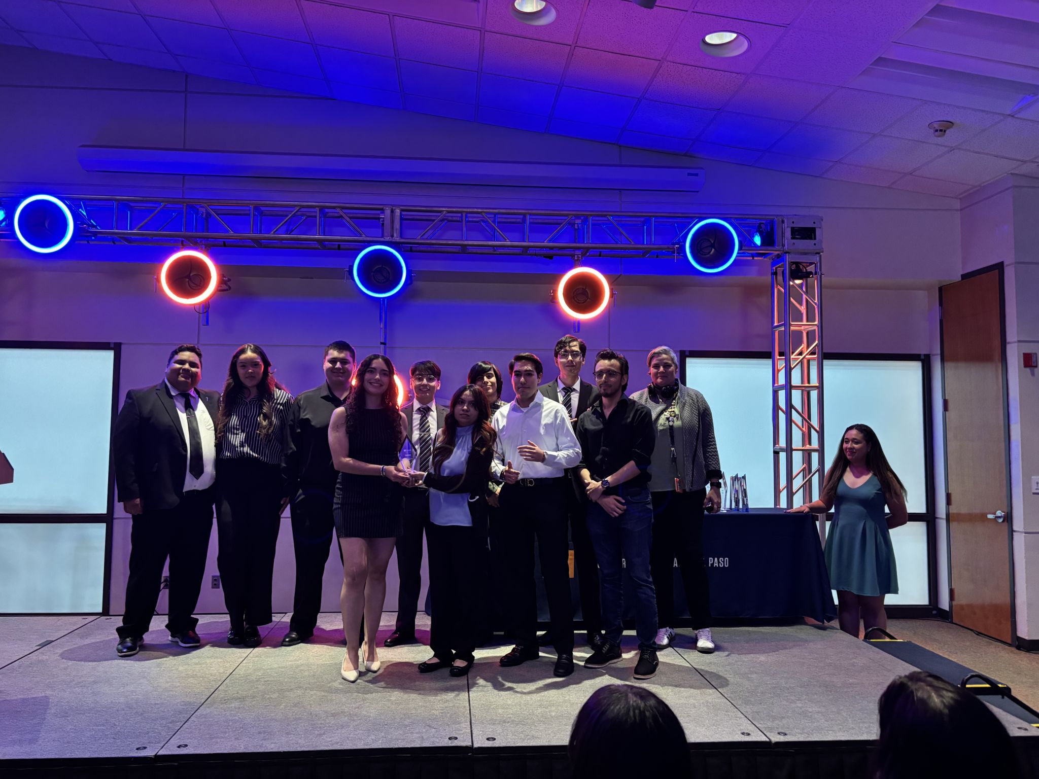 CodeCore photo receiving their award.