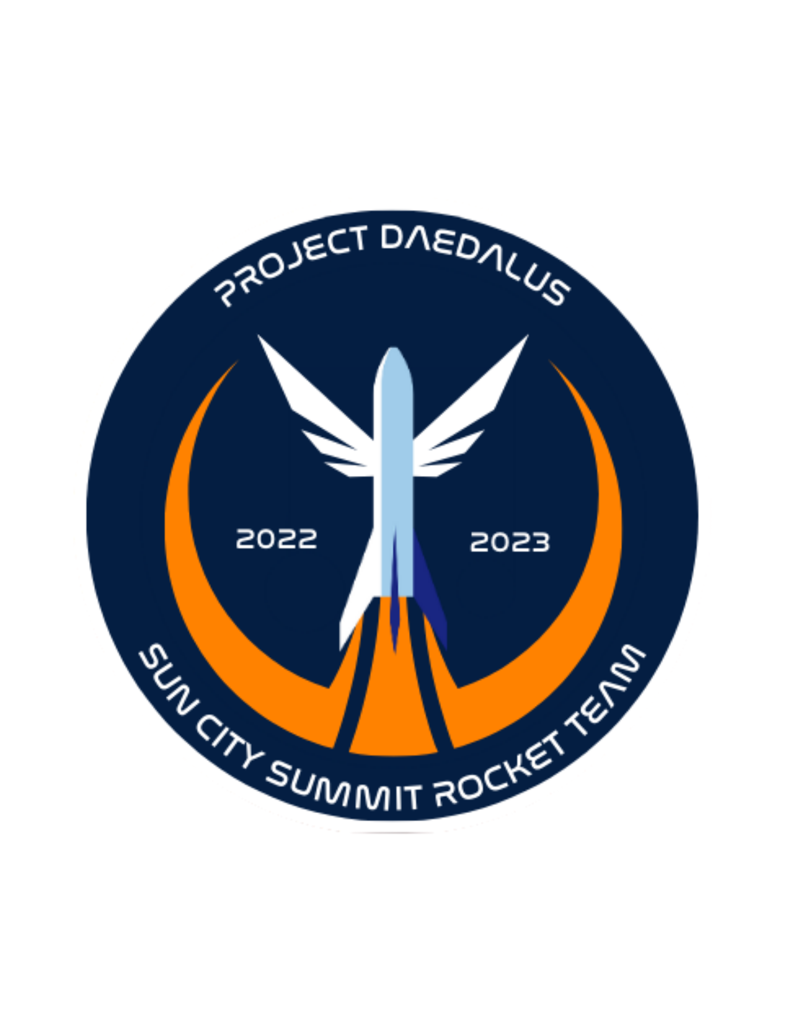 Project Daedalus rocket logo — 2023 Spaceport America Cup