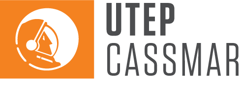 UTEP CASSMAR logo featuring an orange circular icon with a stylized mining helmet profile on the left, and the text UTEP CASSMAR in dark gray uppercase letters on a white background.