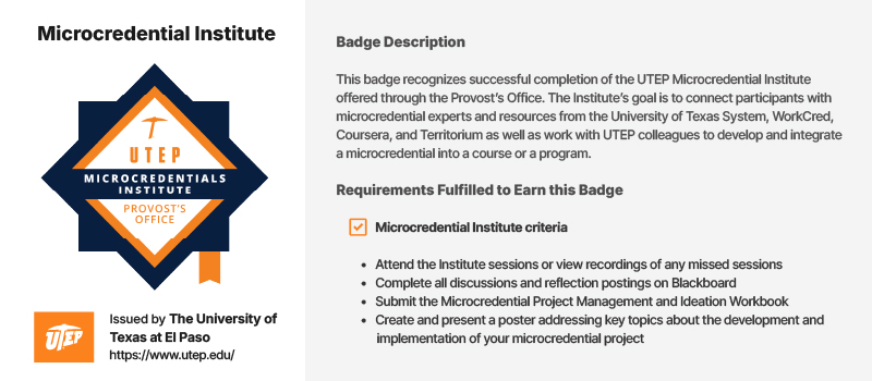 Microcredential email example of badge