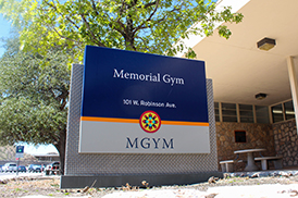Memorial Gym Sign 