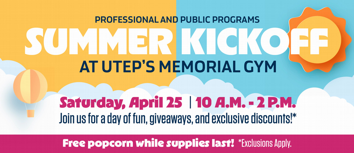 Summer Kidz on Campus Kickoff event on April 25 from 10 a.m. to 2 p.m. at Memorial Gym
