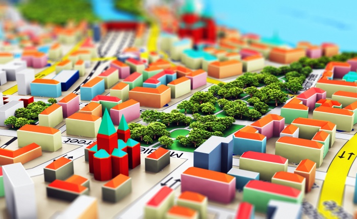 Urban planning miniature landscape