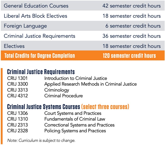 Criminal Justice Degree Requirements