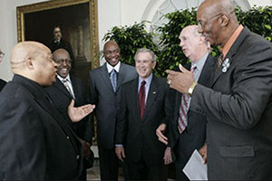 Photos of the 1966 Texas Western Basketball Team at the White House