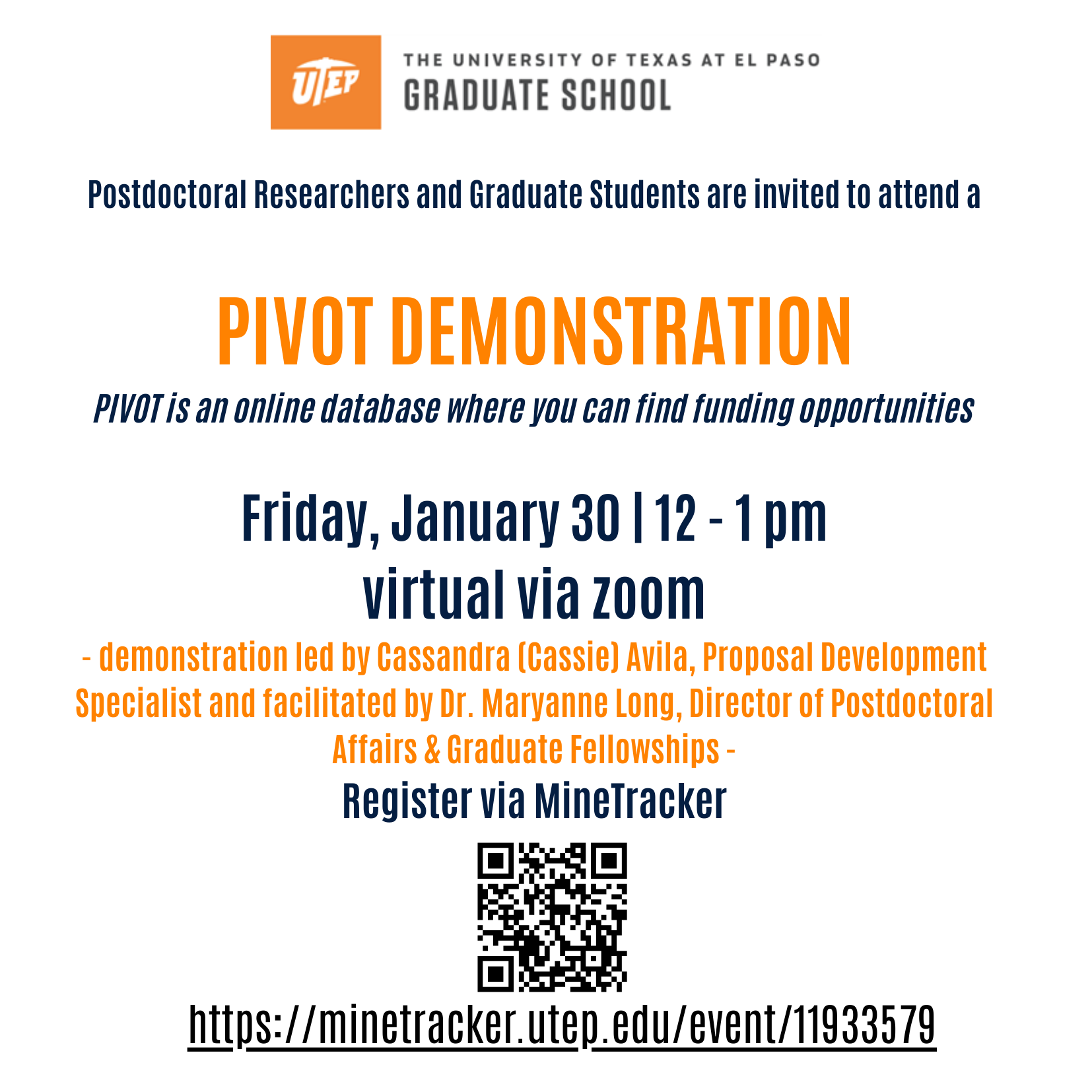 flyer depicting the PIVOT demonstration