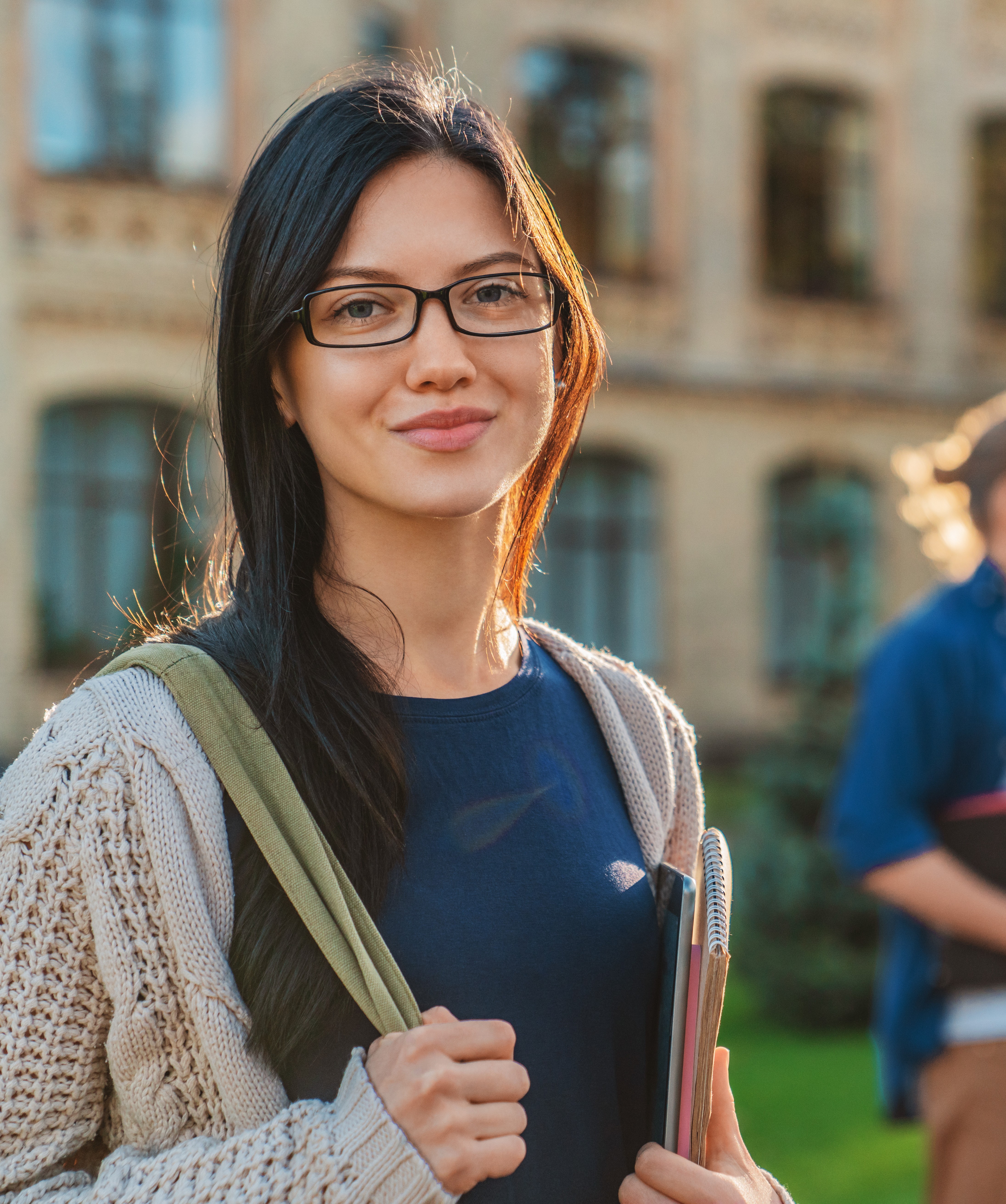Female college student on campus