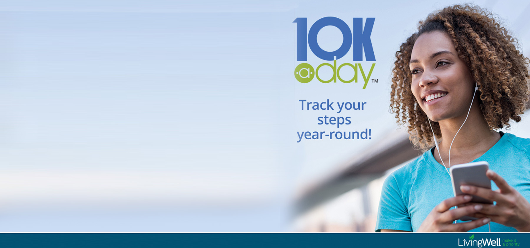 10K-A-Day Activity Tracker! Use the tracking tool to record your steps all year round. Join Us! 