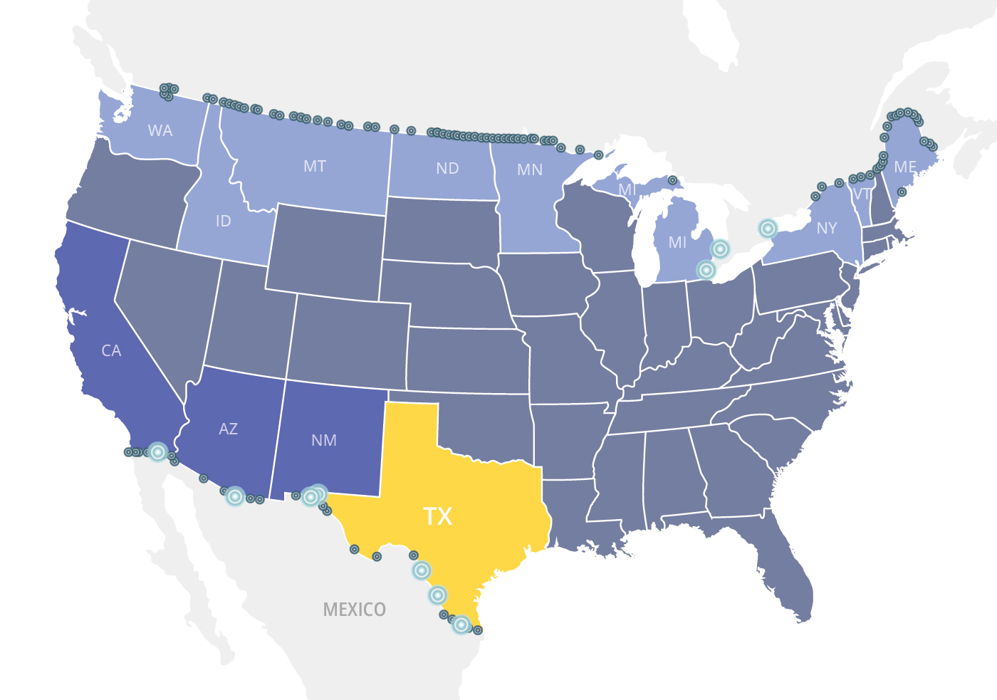 U.S. Total Trade Through U.S. Border Ports of Entry - 2024